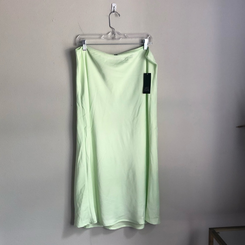 Wild Fable Mint Lime Green Midi Slip Skirt - Picture 11 of 13